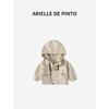 French Arielle De Pinto Boys' Jacket, Autumn Stylish and Fashionable Children's Hooded Workwear Windbreaker