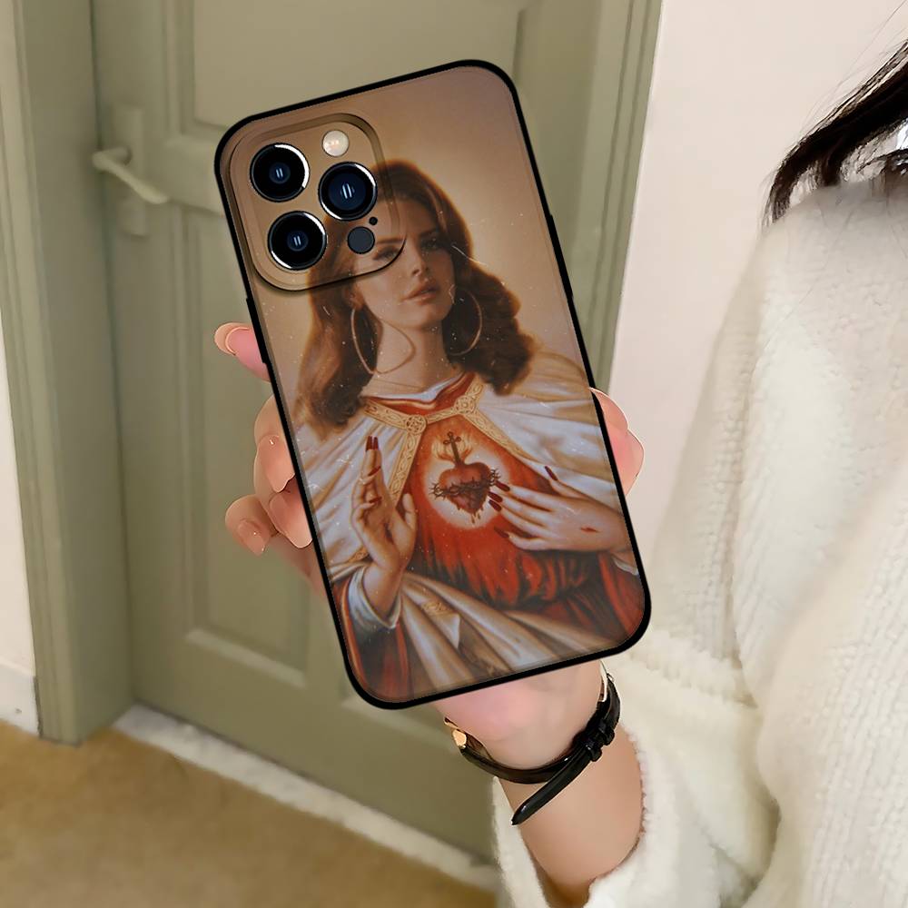 L-Lana Del Rey Singer Phone Case Black That Fits For IPhone 17,16,15,11,13,14 Pro Max,Plus,X,Xr,Xs Max,13Mini