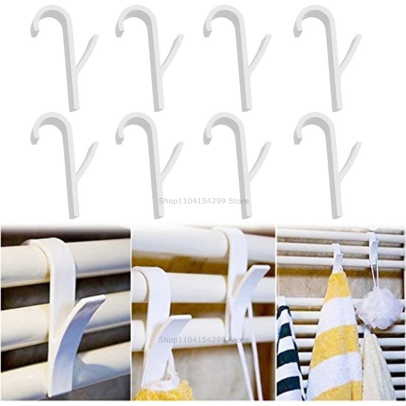 Hanger Clips Storage Bathroom Shower Towel Holder Hanger Heated Radiator Hooks Clips Storage Racks Clothes Scarf Hanger Hooks