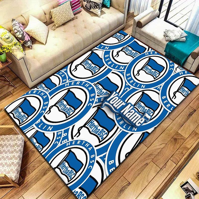 Hertha BSC Custom Name Carpet Rug for Living Room Bedroom Home Sofa Decoration,Kids Play Non-slip Floor Mat