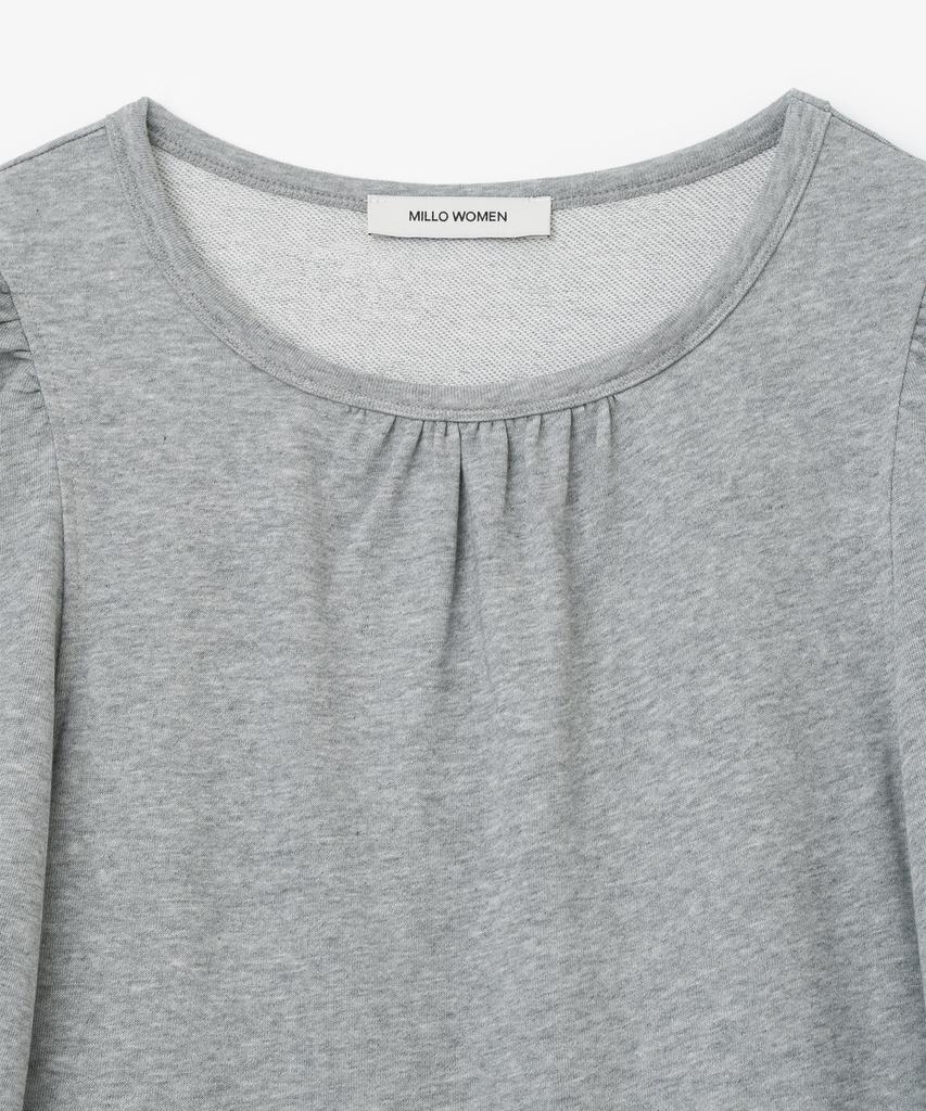 Milo Woman Puff Sleeve Jersey Dress [Melange Grey]