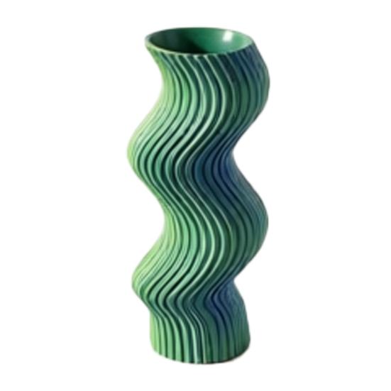 3D Printed Vase Minimalist Flower Vase Vertical Striped Nordic