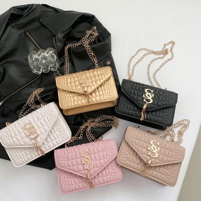 Simple Casual Bag for Women In Summer New Fashion Trend Shoulder Bag Retro Solid Color Chain Crossbody Bag for Women