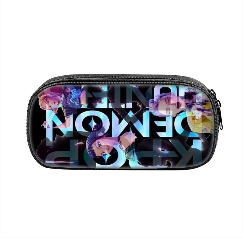 Huntrix Kpop printed peripheral pencil bag Hunter Witch Girls Group primary and secondary school students pencil case