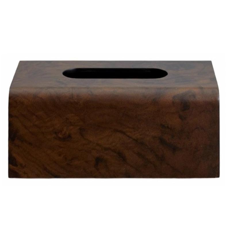 

Wooden Tissue Box Rectangular Tissue Boxes Elegant Luxury Napkin Storage Case Decorative Aesthetic Room Napkin Organizer Cases коричневый