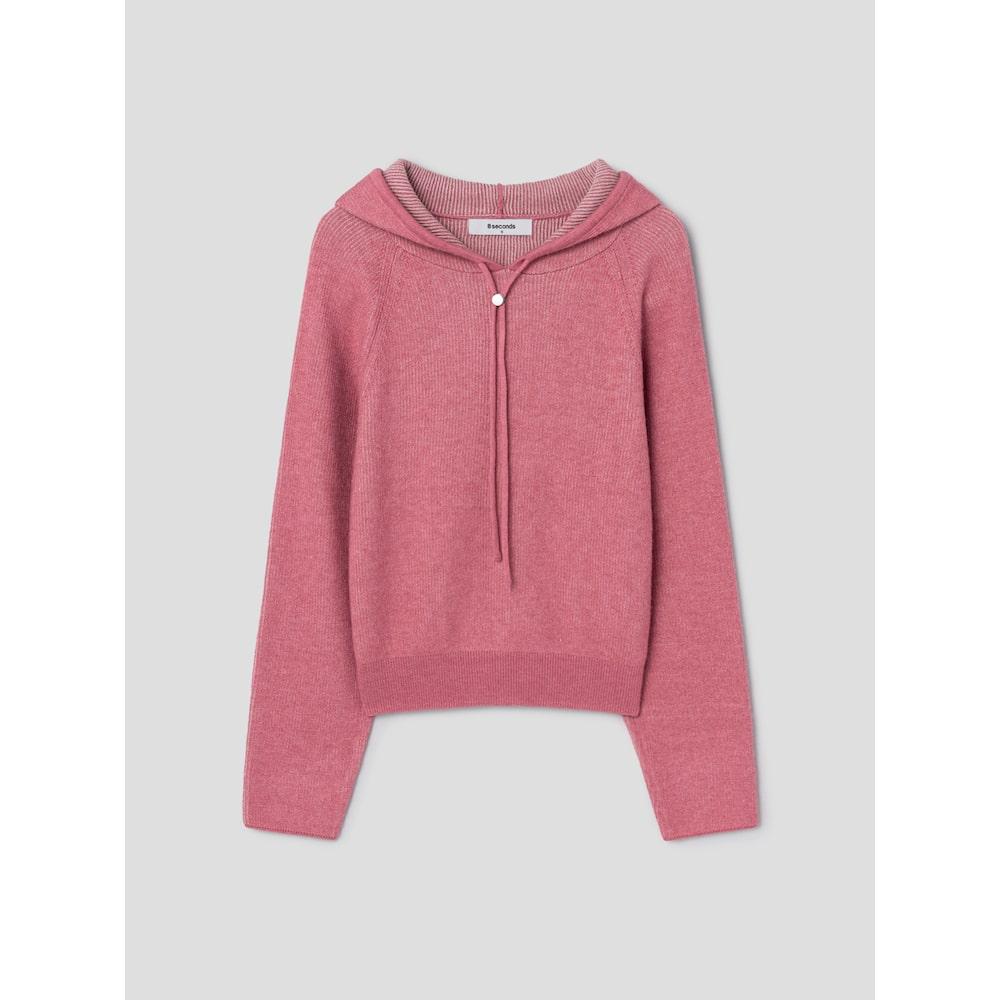 8seconds Raglan Knit Hooded Pullover Orange