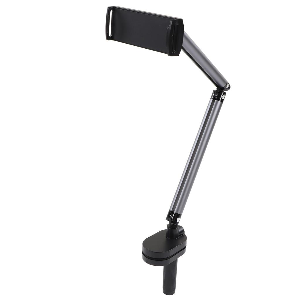 Phone Clip Holder Aluminium Alloy Base Foldable Storage Rotation Soft Cushion Adjustable Angle