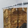 Gold Marble Shower Curtain Waterproof Bathroom Decor Luxury Bathtub Liner With Cracks Design Extra Long Size For Home Decoration