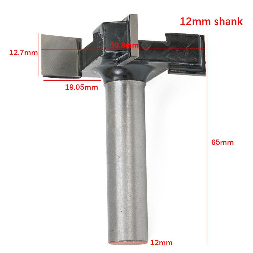 CNC Spoilboard Surfacing Router Bit Carbide Planer Wood Cutter Planing Tool 1/2 Inch 12.7mm Shank 2 Inch Cutting Diameter