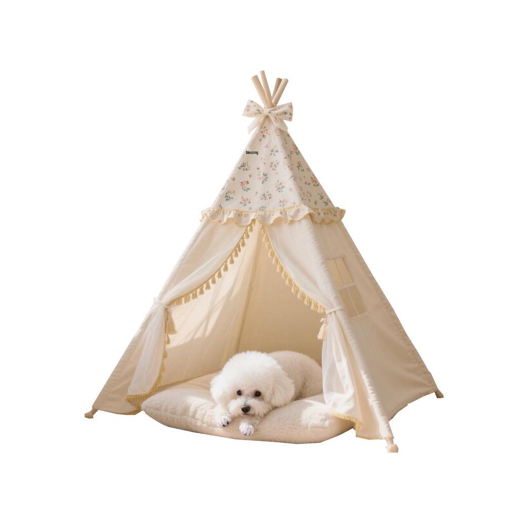 Indian-Style Indoor Pet Tent: All-Season Washable Nest
