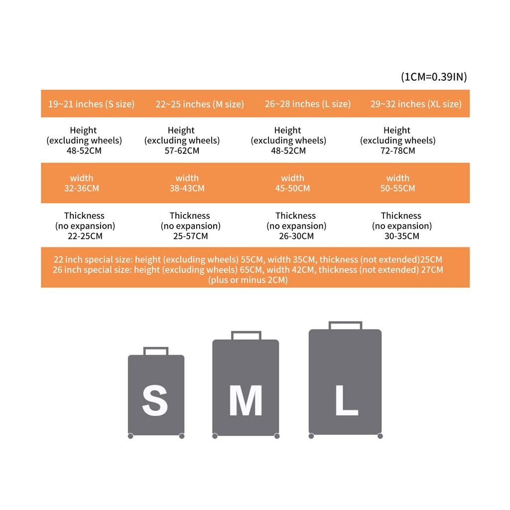 Luggage Protective Sleeve Luggage Elastic Cover Dust-proof Washable Suitable for 19-28 Inch Suitcase Travel Accessories