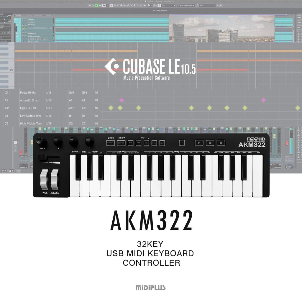 AKM322 MIDI Keyboard Controller with Cubase LE 32-Key