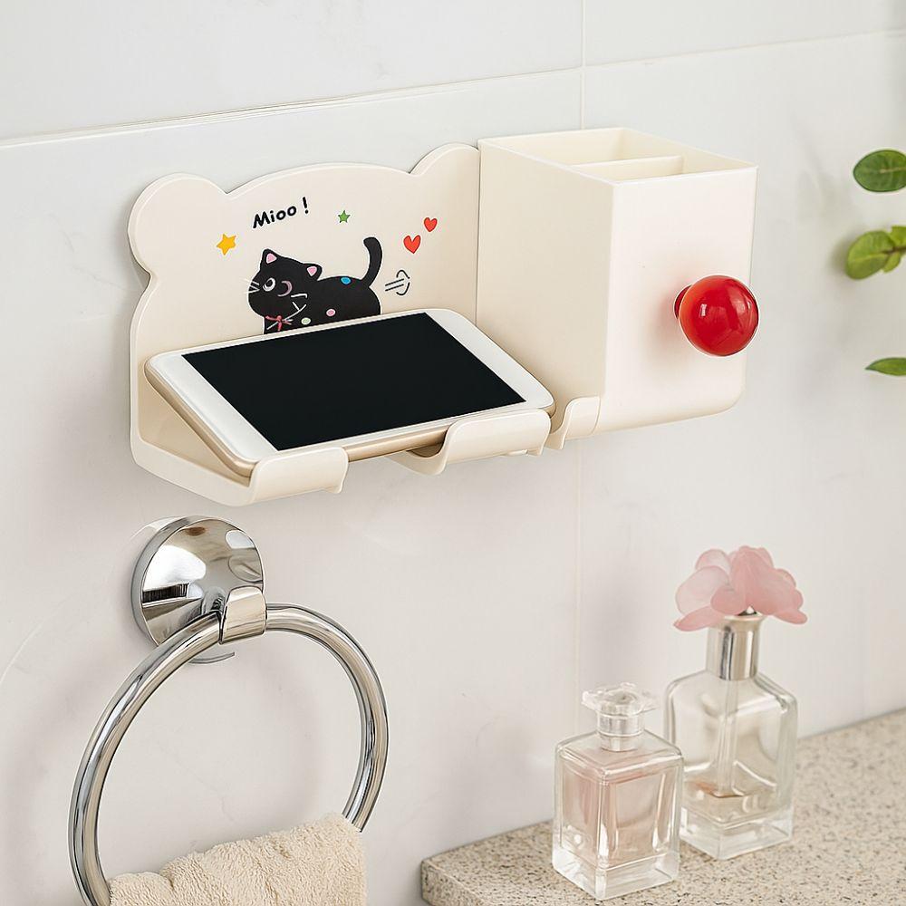 Waterproof Hair Dryer Storage Rack Cartoon Bathroom Storage Bracket  Home Organization
