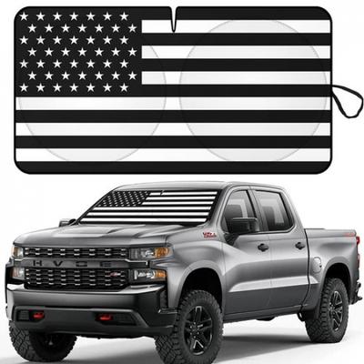 Auto Car Sun Shade Black Flag Front Window Windshield Sunshade Cover Truck SUV