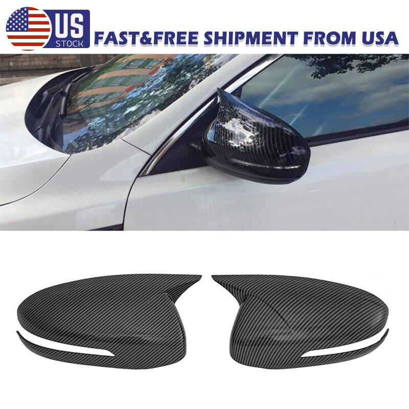 For Kia Optima K5 2011-2015 OX Horn Carbon Fiber Rear Side Mirror Cover Caps