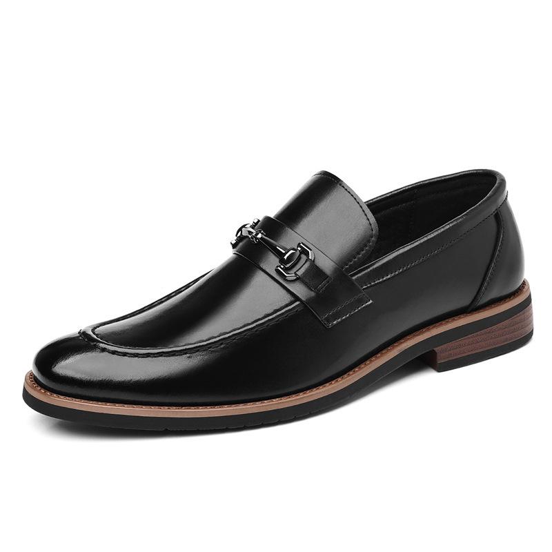 Large size European version Oxford shoes leather shoes men's pointed suit single shoes Wenzhou leather shoes