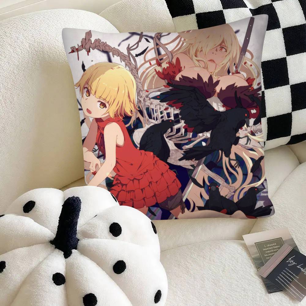 Supernatural Anime Kizumonogatari Pillow Case Fashion Square Pillowcase Bedroom Sofa Room Ins Decoration Leisure