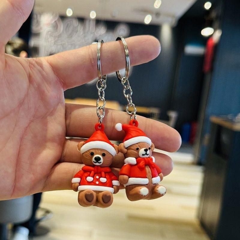 Jule-nøkkelring Tegneserie Teddybjørn Anheng Kjøpesenter Høytidsarrangement Dekorasjon Jul Bank Selskap Liten Gave