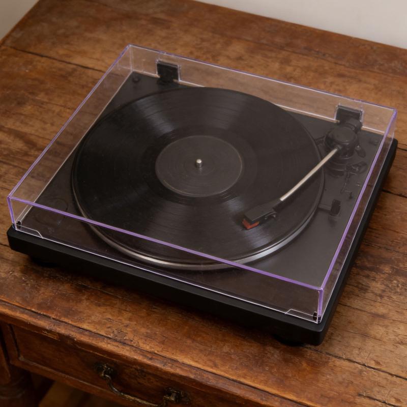 Acrylic Turntable Dust Cover Replacement Waterproof Anti-dust Protective Cover Fit for AT LP120XUSB BK Home Record Player
