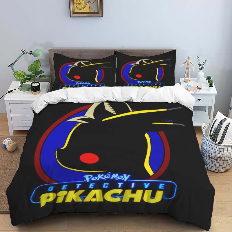 Pokémon Three-piece Bedding Set – Includes A Printed Duvet Cover and Pillowcases