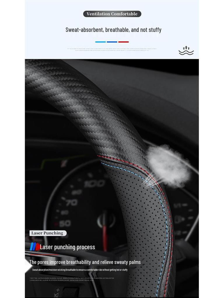 MG Genuine Leather Steering Wheel Cover for MG6, MG HS, MG5, Roewe ZS, and Roewe 3SW