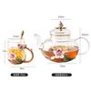 Teacup Plum Blossom Enamel Color Kung Fu Tea Set Tea Separation Teapot Small Teacup High Temperature Resistant Kettle