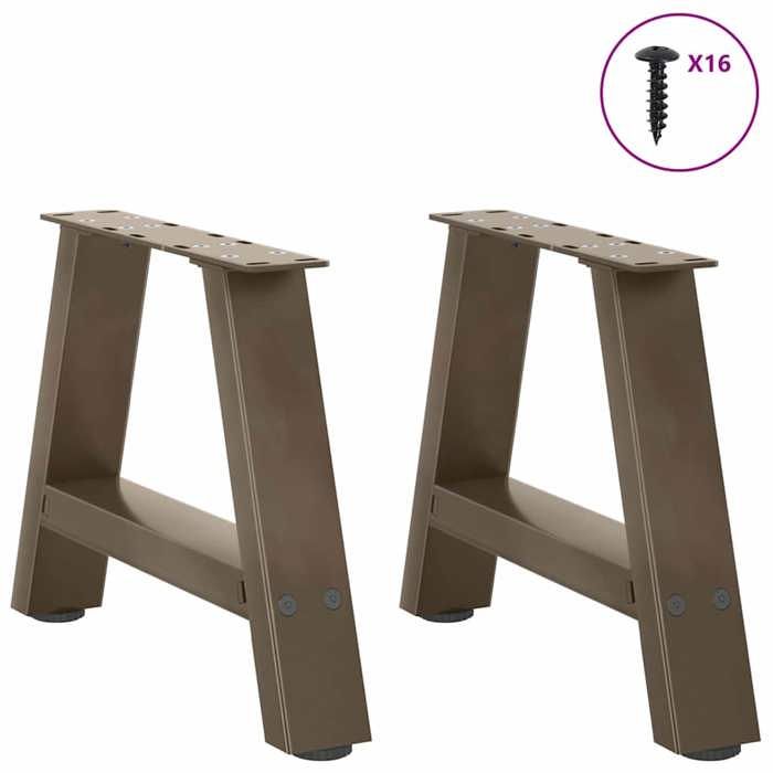 VidaXL Pieds de table basse en forme de A, 2 pièces, 30 x (30-31) cm, acier 4012811