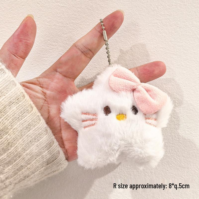 Year of the Sheep Lamb Keychain: Cute Plush Pendant for Students' Bags