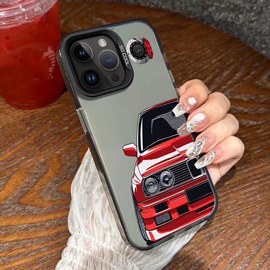 Phone Case for iPhone 11 12 13 Pro Max 17 Air 14 15 16 Plus 16e Soft Shell JDM Sprot Car