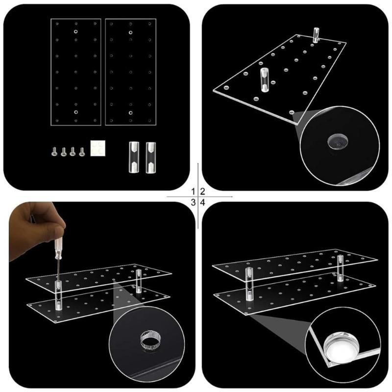 21-otworowy elegancki stojak akrylowy na mini ciasta, uchwyt na lizaki, kwadratowy stojak na cukierki, stojak na ciasto akrylowe