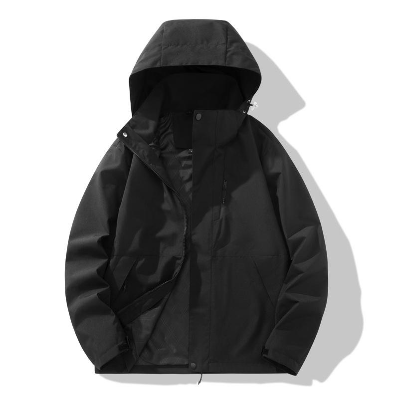 

Outdoor Jacket Men s and Women s Removable Two-piece Set Autumn and Winter Piled and Thickened Mountaineering Jacket 4XL