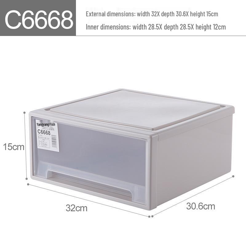 Drawer-Style Plastic Organizer Box: Multi-Layer Storage for Wardrobe & Clothing