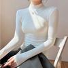 Women's Fleece-Lined Velvet Half-High Collar Shirt | Stylish, Warm Autumn/Winter Base Layer Top 2025