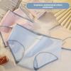 Ladies Spring and Autumn Simple Contrast Color Pure Cotton Antibacterial Crotch Breathable Non-trace Middle Waist Triangle Briefs