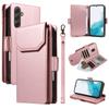 For Samsung Galaxy A54 5G Case with Multi-Card Holder and Strap PU Leather Phone Cover Stand