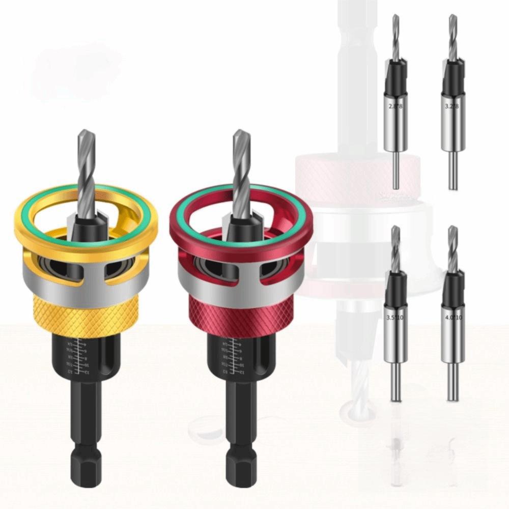 5pcs/box Smooth Drilling Countersink Drill Bit Two-Flute Drill Bit Hidden Screw Installation