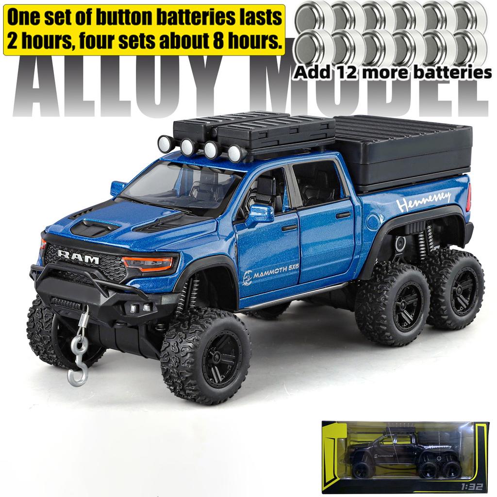 1:32 Dodge Tyrannosaurus RAM TRX Off Road SUV Pickup Truck Alloy Metal Diecast Model Car Home Trendy Ornaments Decorations Gifts
