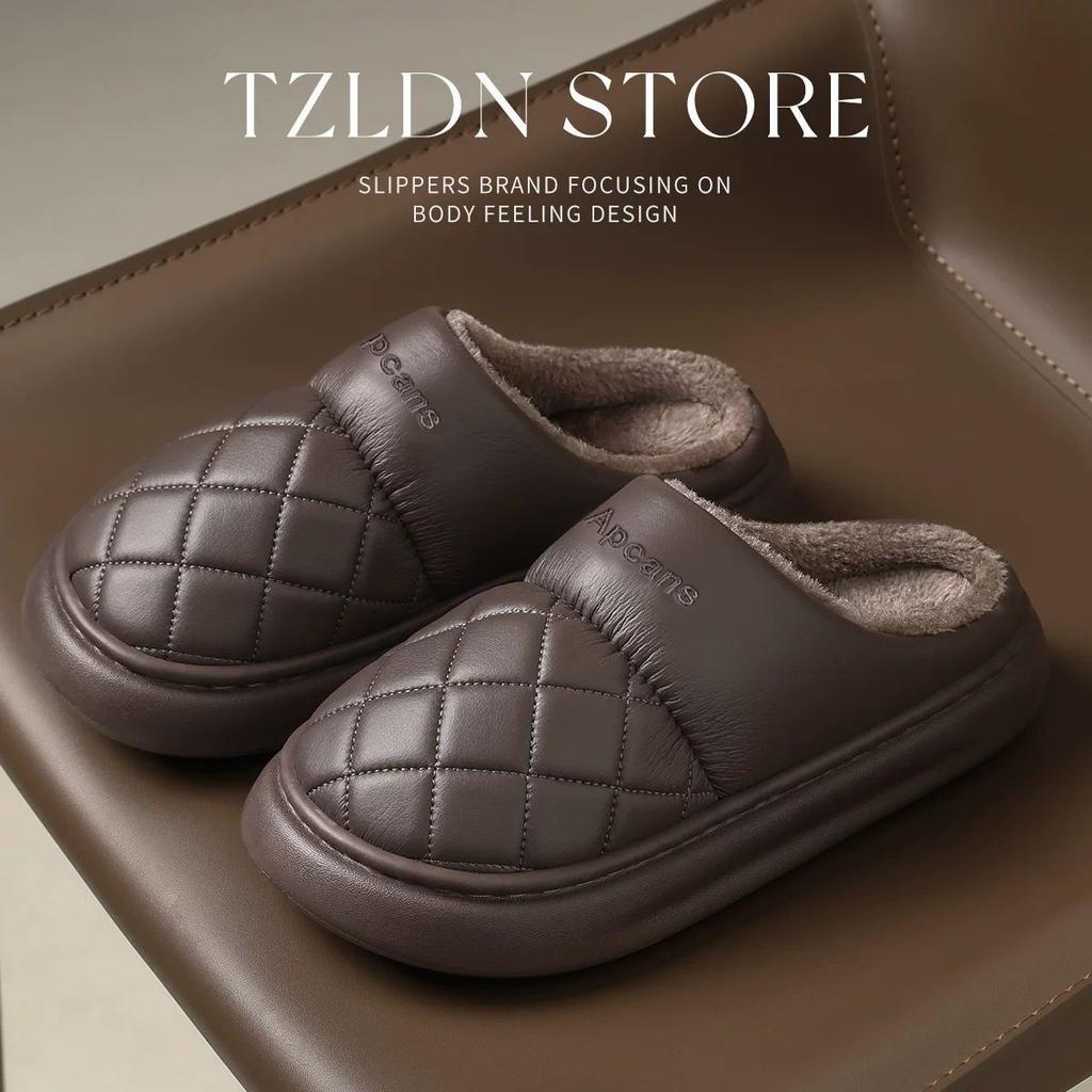 The Elderly Cotton Slippers Autumn and Winter 2025 New Indoor Home Non-slip and Odorless Velvet Warm Waterproof Cotton Mop