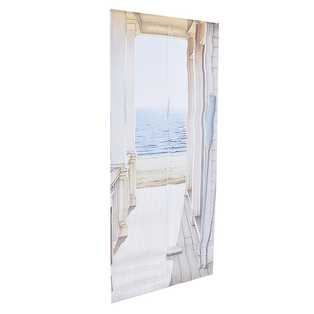 2 ks samolepka na dveře PVC materiál 3D vizuální efekty Snadno čistitelná Odnímatelná Vodotěsná Odolná proti oleji