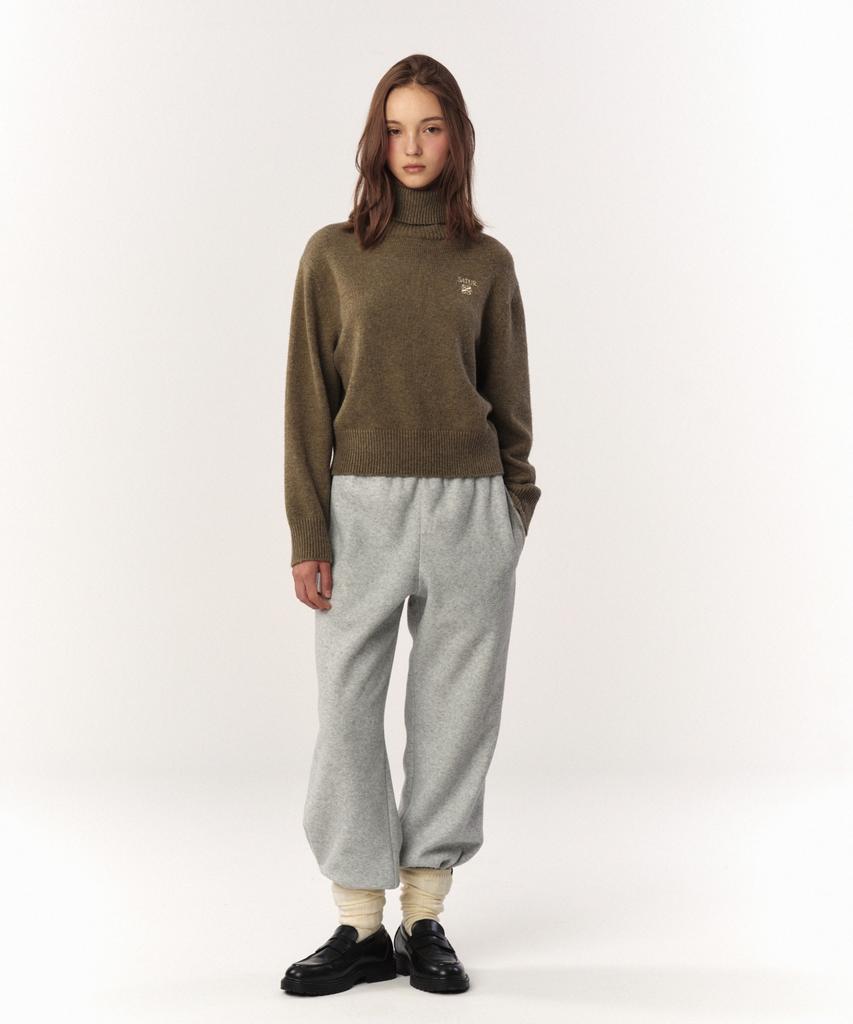 Seteo (W) Theo Brushed Fleece Jogger Pants Melange Gray
