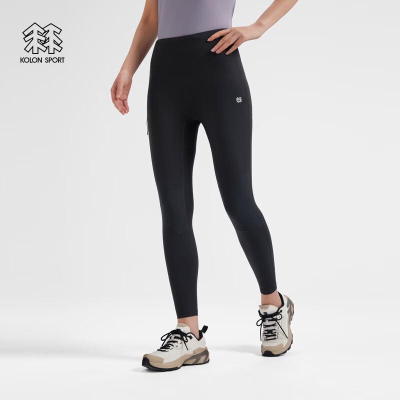 Женские влагоотводящие леггинсы KOLON SPORT с вставками из CORDURA XS чёрный