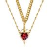 2pcs Fashion Creative Love Sword Heart Shape Pendant Necklace Couples Women and Men Party Jewelry Couple Gift Accessories