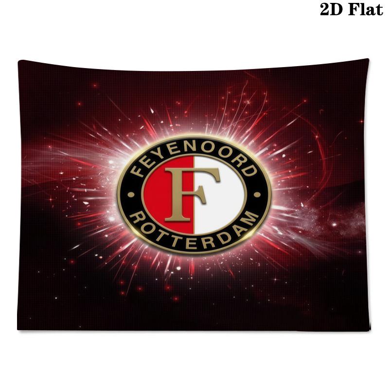 Tapestry z nadrukiem Feyenoord Rotterdam – Dekoracja ścienna do sypialni, akademików i wystroju domu