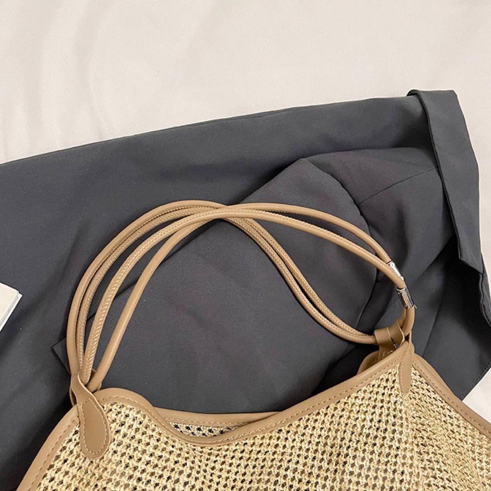 Hollow Out Bohemian Beach Bag Parent Shoulder Bag Hollow Shoulder Bag Straw Woven Bag  Streetwear