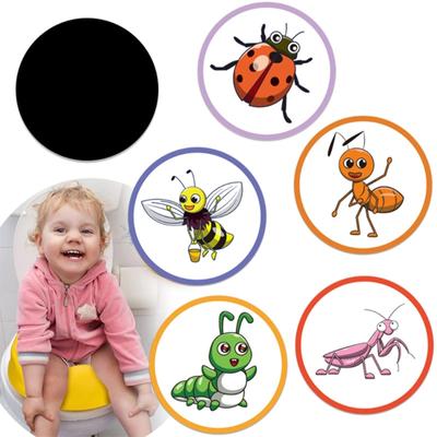 Potty Training Stickers Animals Toilet Target Sticker Reusable Potty Targets Color Changing Pee Target for Kid Training