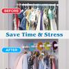 10Pcs Closet Divider Reusable Smooth Surface Plastic Round Clothing Size Hanger Dividers Household Supplies