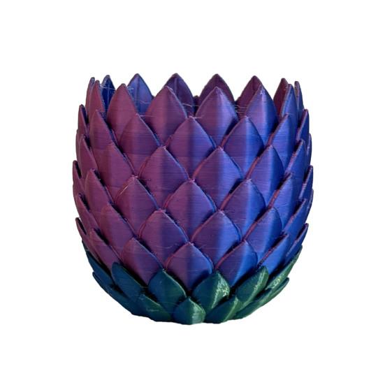 

3D Printed Dragon Scale Flowerpot with Drip Tray Indoor Outdoor Succulents Herb Plants Planter Pot Container with Drainage Holes Home Balcony Garden