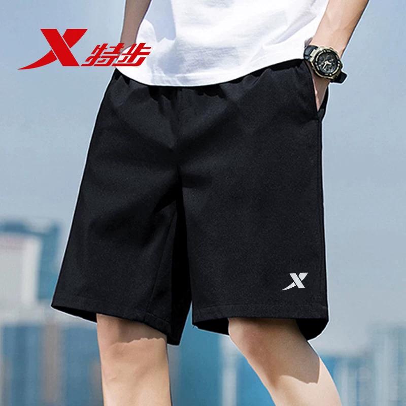 Xtep Shorts Men s Summer Official Flagship Store Genuine Goods Quick-Drying Running Workout Pants Ice Silk Loose Cropped Pants Men s XL чёрный
