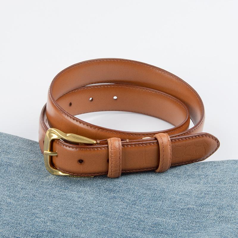

Top-layer Genuine Leather Women s Belt Cowhide with Jeans Casual Pants Women s Belt Fashionable Versatile Belt 105cm