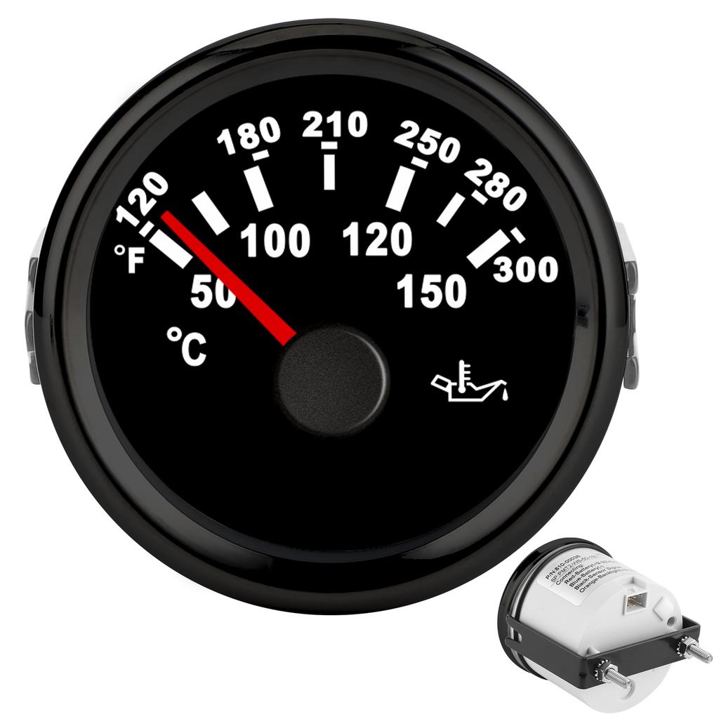 50‑150 Celsius  Oil Temperature Gauge LCD Display Backlight Meter for Car Boat Yacht RVs